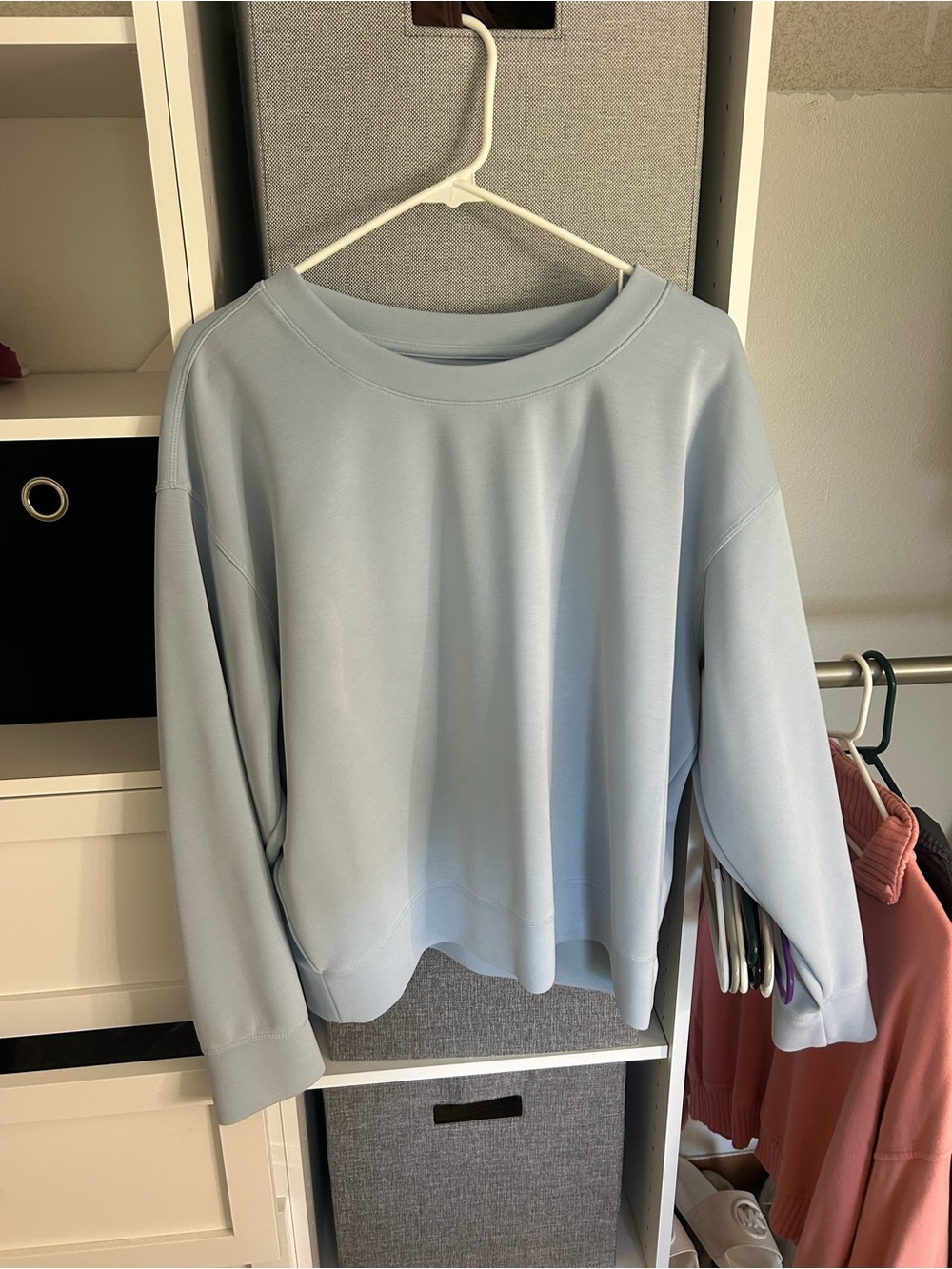 a new day Light Blue Women’s Crewneck Sweatshirt - Relaxed Pullover